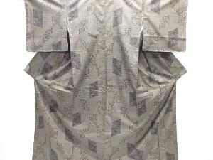 大特価品　未使用品　色紙に花模様織り出し本場泥大島紬着物(7マルキ)